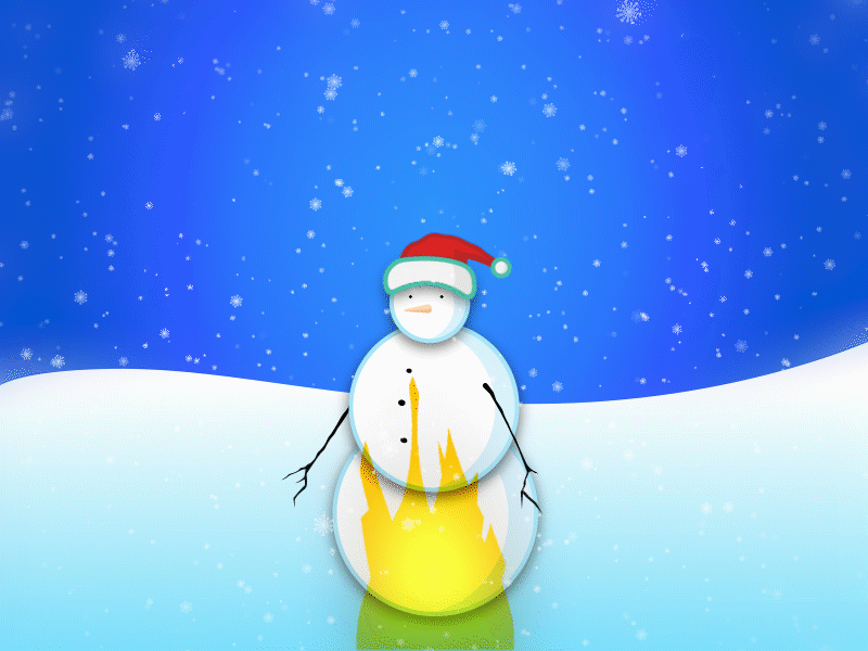 Snowman Happy Holiday 2d after affects animation blue christmas fire gif holiday natal navidad snow snowman winter xmas