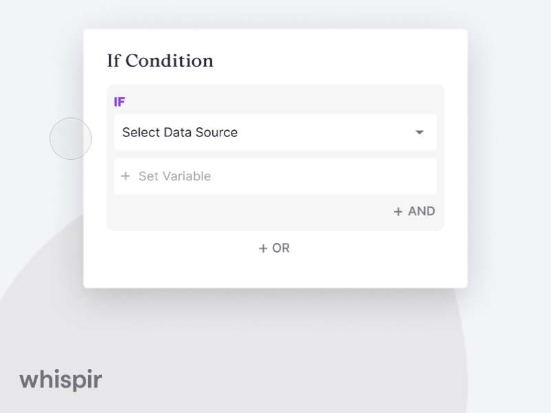 Whispir If component condition