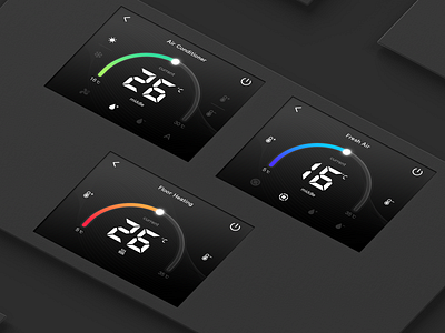 temperature control screen design ui ux web