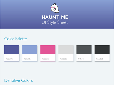 Haunt Me App Style Guide 102218 01 mobile app mobile app design style guide style sheet uidesign ux design