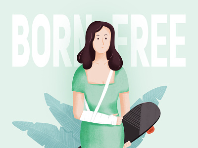 Born Free design girls illustration ui ux web website