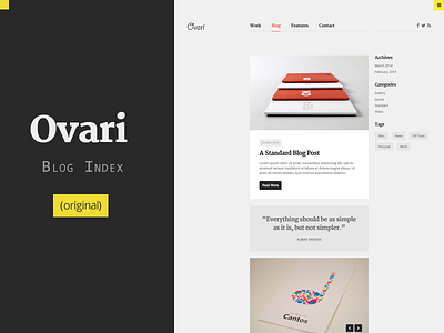 Ovari - Blog Index Page blog bold clean journal list mstrends news ovari post formats sidebar simple wordpress