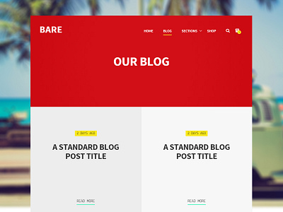 Bare - Blog Index bare blog clean creative journal minimal mstrends simple typography wordpress