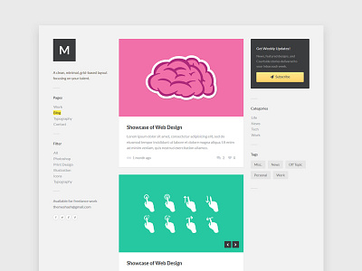 Meshable - Blog Page blog bold clean creative journal minimal post formats simple themeshash typography
