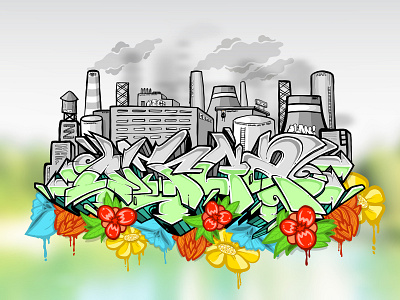 The Garden State? graffiti illustration type design