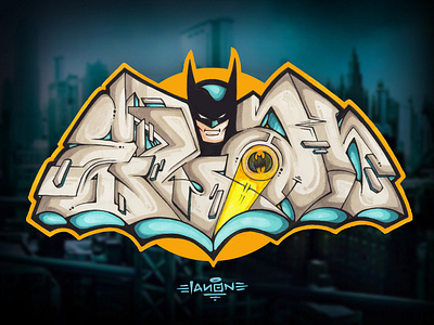 Batman batman graffiti illustration