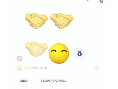 Next Gen Voice Notes animation blue chat conversation emoji motion transcript voice zenly