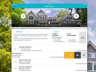 Property Details v2 app cover design flat green ios ipad list nature nicolas fallourd ui ux