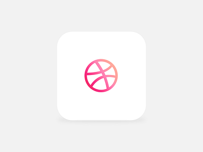 Dribbble Icon IOS 8 - Invite clean dribbble flat giveaway gradient icon invite ios ios8 minimal nicolas fallourd pink