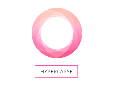 Hyperlapse brand circle clean colors flat gradiant hyperlapse instagram logo nicolas fallourd pink sketch