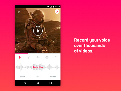 LiPP Recorder android app channel lipp material mobile nicolas fallourd pink player tv ui video