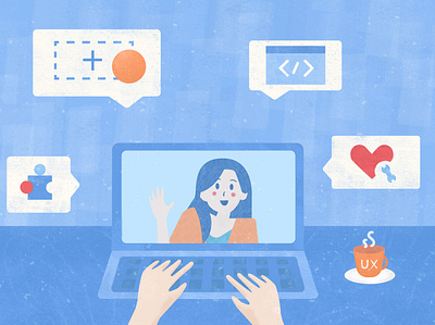 Online Conference illustration ux