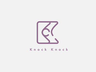 knock konck app icon logo design