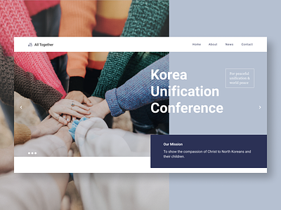 DailyUI: #003 Landing Page dailyui korea logo nonprofit unification webpage website