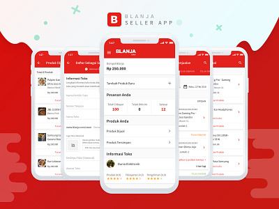Blanja Seller App - Onboarding app application branding design ui ux