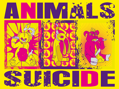 Animals Suicide design illustration vector