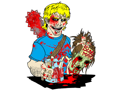 Hell Bartender art bloodmary design illustration print