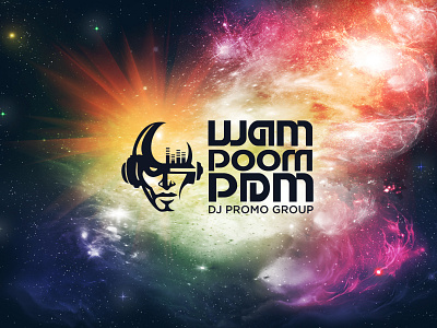 Wam Poom Pam Logo design label logo music vector