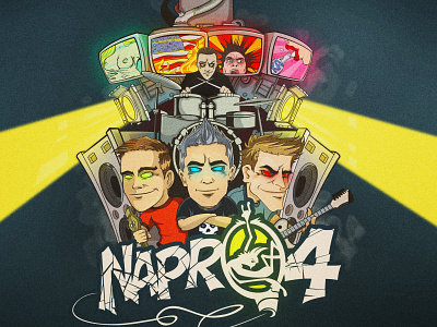 Napro4 Poster art design illustration music punk punkrock typography