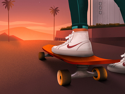 Skate illustration skateboard sport textureillustration vector illustration