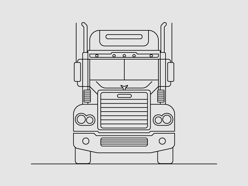 truck front view drawing