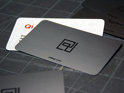 RideQi Business Cards (front) branding businesscards identity logo rideqi snowboard