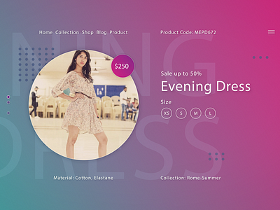 Fashion website UI/UX 2019