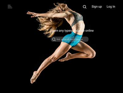 online dance classes concept design ui uidesigner uxui designer website design