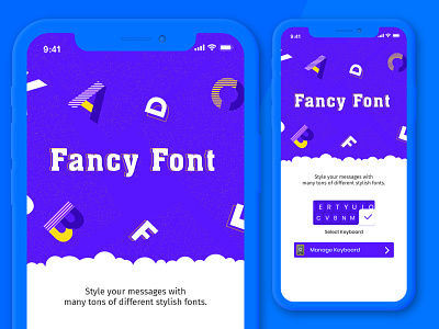 Fancy Fonts Keyboard app design fancy font logo design concept ui ux