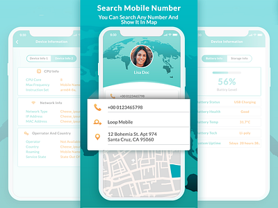 Mobile Number Location - Phone Call Locator app design app logo design fancy font vector