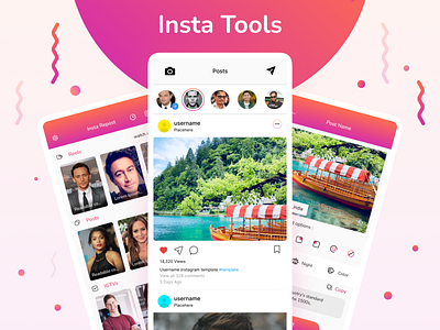 social media tools app design ui
