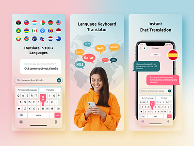 Language Change app design app ui