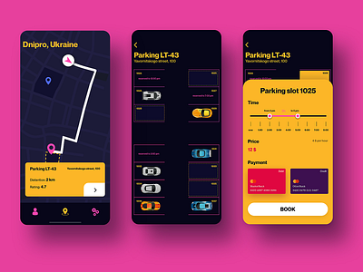 Car parking concept app area automotive booking car dashboard interface machine mobile navigation parking parking app payment rent road scan spot timer tracking ui