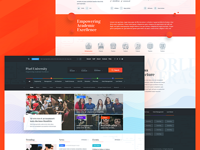 Concept : University Home Page branding design homepage uidesign university web