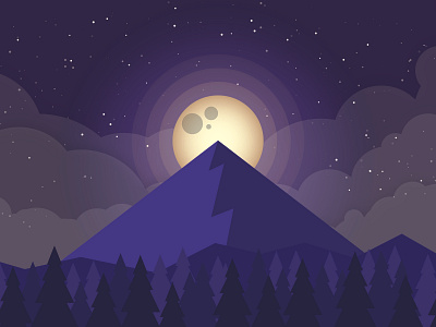 The lonely mountain illustration vector