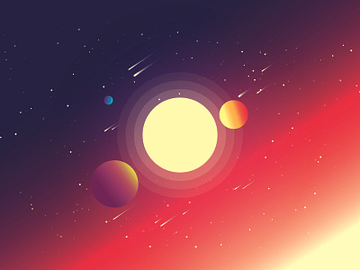 Solar galaxy illustration space sun vector