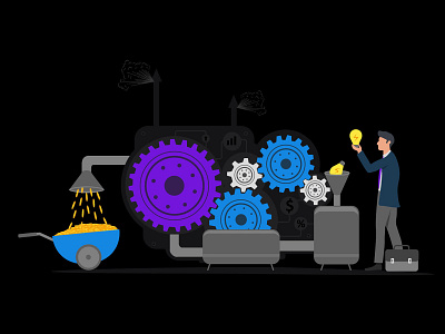 Enterprise Resource Planning Illustration automation business business management enterprise software erp erp system illustration software startup