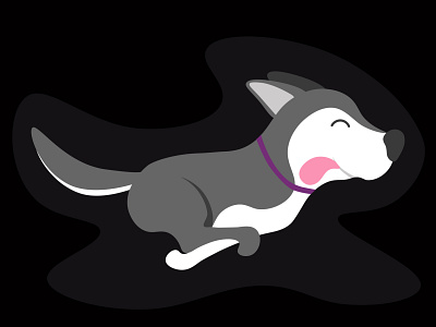 Running Dog cute dog dog illustration doggy fast husky illustraion pet puppy run running running dog running puppy speed