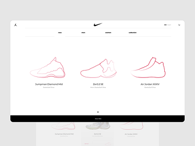 Nike Store_Experience concept ecommerce interactiondesign jordans nike shoe store uidesign uxui webdesign