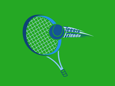 Logo Tennis Frieds ball branding design friends illustrator logo tennis vector