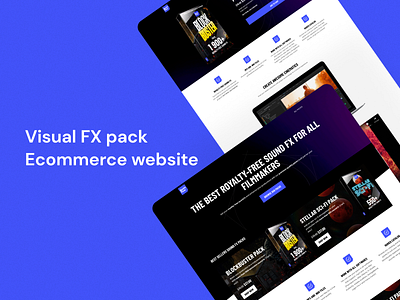 Visual FX pack Ecommerce website blue design ui ux webdesign website