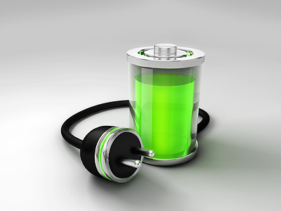 Battery battery green icon plug