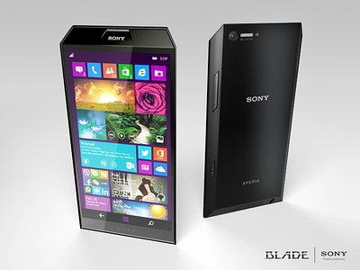 Sony Windows Phone Concept blade cellphone concept id mobile phone sony ui windows wp