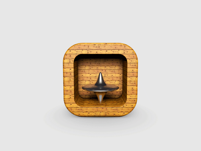 Fun Spinning Top icon inception peg top spinning top wood
