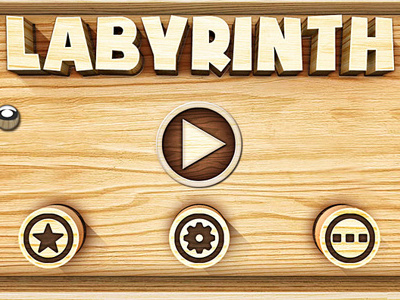 Labyrinth iOS Game Menu apple game ios iphone labyrinth wood
