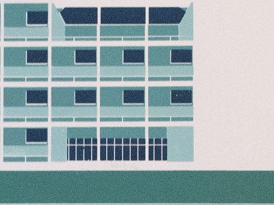 Casa Del Fascio drawing illustration modernist architecture screenprint