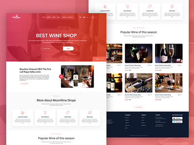 New Wine Shop Landing Page