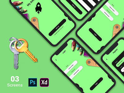 Mobile Login UI Kit android app animation app design icon ios logo ui web website