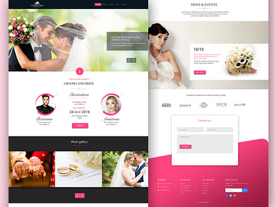 Wedding Landing Page Design Template android android app app booking app design free psd icon illustration ios login profile psd ui user profile web website