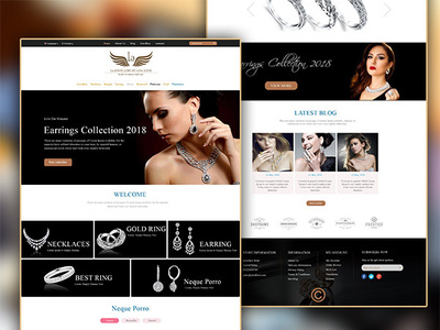 Jewellery Landing Home PSD android app app booking app design free psd ios login logo profile psd register user profile vector web